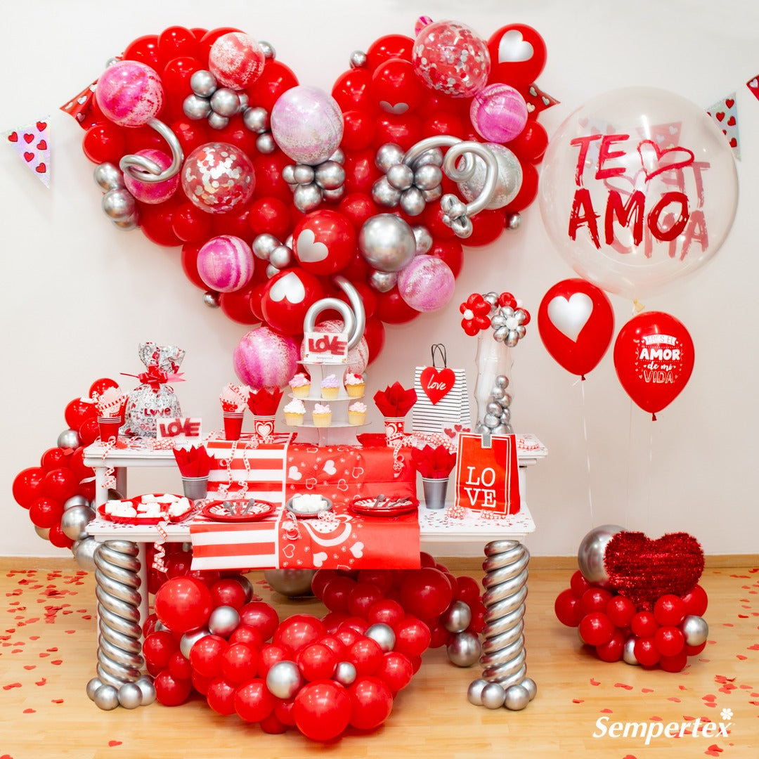 Decoración corazones Polka