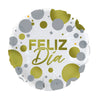 B2B GLOBO METALIZADO FELIZ DIA CONFETTI