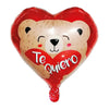 B2B GLOBO METALIZADO CORAZON TE QUIERO OSO