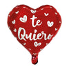 B2B GLOBO METALIZADO CORAZON TE QUIERO ROJO