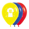 B2B GLOBO LATEX FASHION REDONDO 2 CARAS JUGADOR 10 SURTIDO TRICOLOR