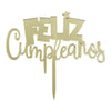 B2B TOPPER DELUXE FELIZ CUMPLEAÑOS FANTASIA DORADO