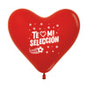 B2B GLOBO LATEX CORAZON 2 CARAS TE AMO MI SELECCIÓN FASHION ROJO