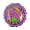 B2B GLOBO METALIZADO HAPPY BIRTHDAY BARNEY