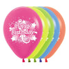 B2B GLOBO LATEX REDONDO 2 CARAS HAPPY BIRTHDAY NEON SURTIDO
